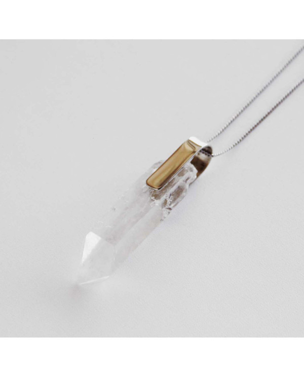 Casa del Mano Crystal Quartz Alpaca Necklace Casa del Mano Crystal Quartz Alpaca Necklace
