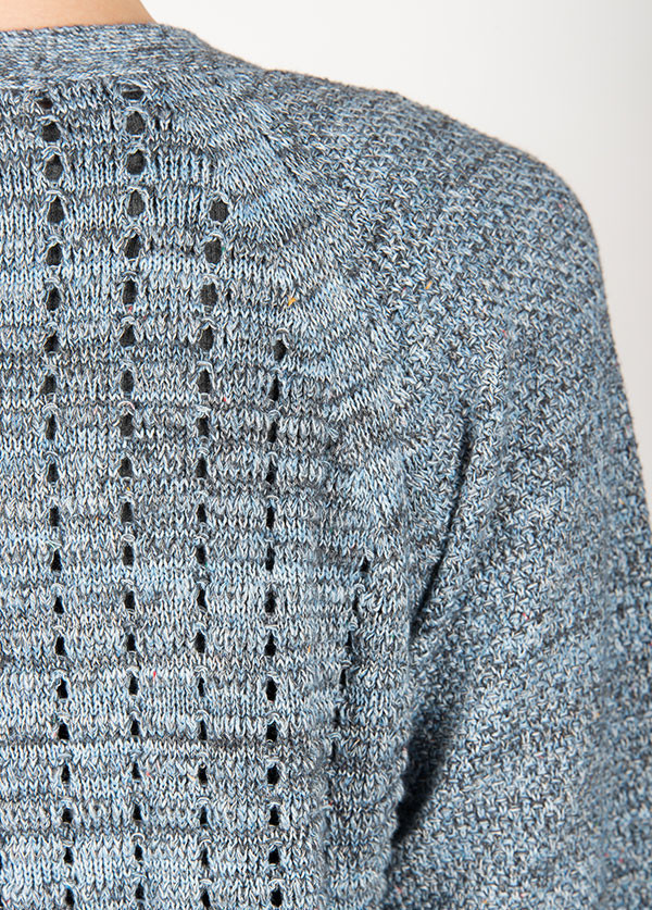 Micaela Greg - Net Cardigan in Jeans Blue Micaela Greg - Net Cardigan in Jeans Blue