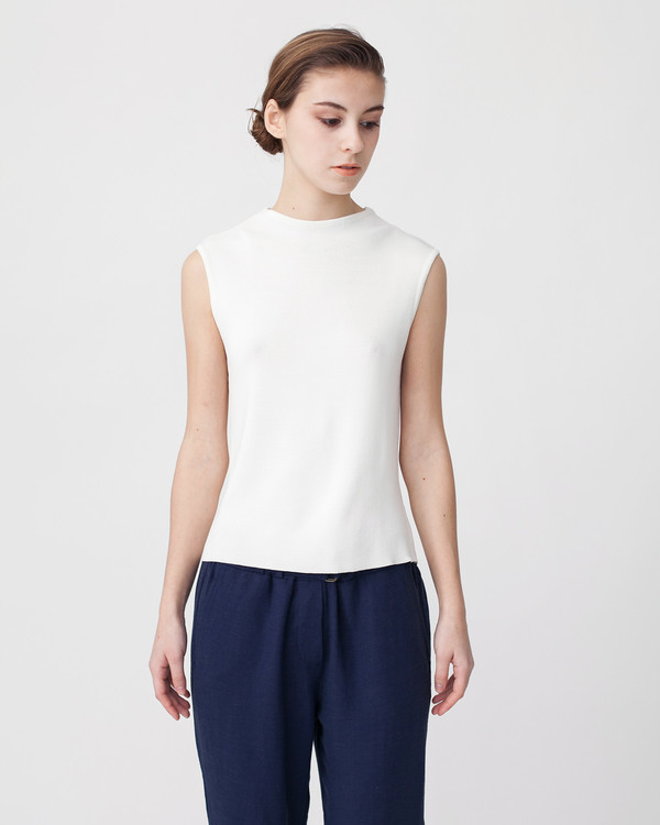 Achro High Neck Sleeveless Knit Top Achro High Neck Sleeveless Knit Top