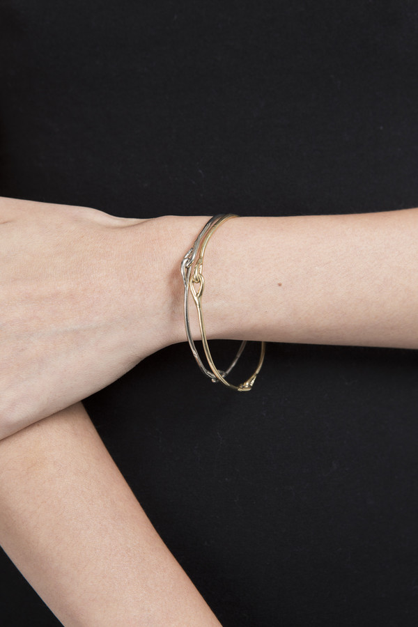 Ladyluna Knot Bangle in Gold Ladyluna Knot Bangle in Gold
