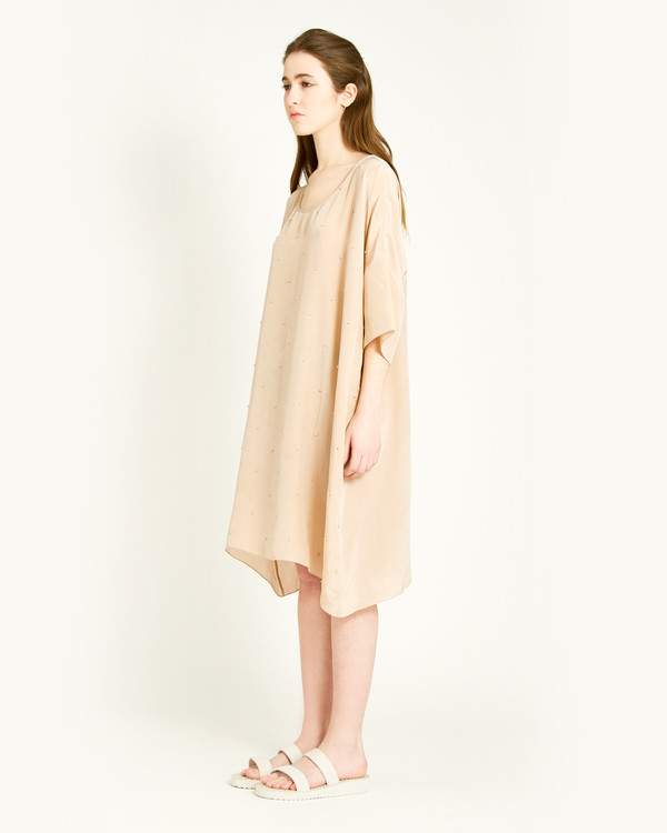 Revisited Matters Knots Silk Dress in Taupe Revisited Matters Knots Silk Dress in Taupe