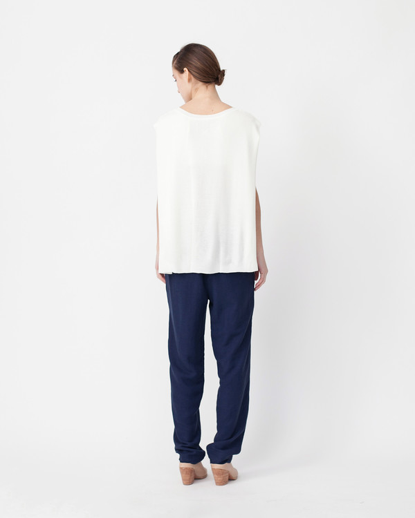 Achro Linen Knit Top With Folded Sides Achro Linen Knit Top With Folded Sides