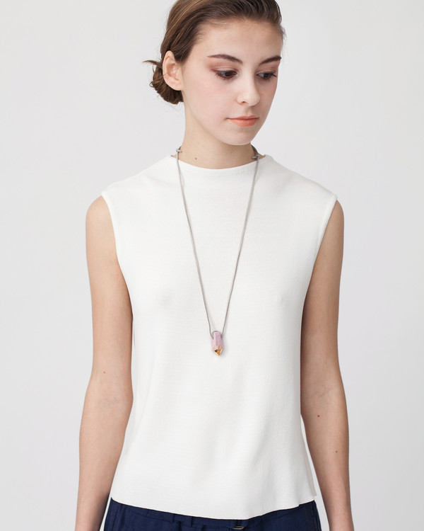 Achro Linen Knit Top With Folded Sides Achro Linen Knit Top With Folded Sides