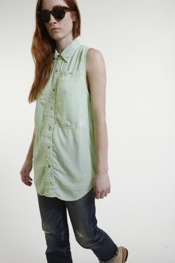 LF Markey Oscar Silk Workshirt in Mint LF Markey Oscar Silk Workshirt in Mint