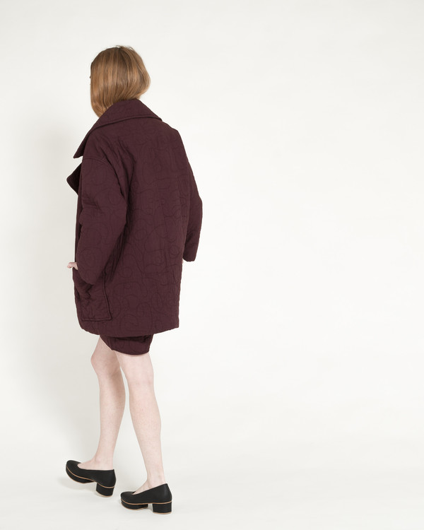Caron Callahan Quilted Levin Coat in Raisin Caron Callahan Quilted Levin Coat in Raisin