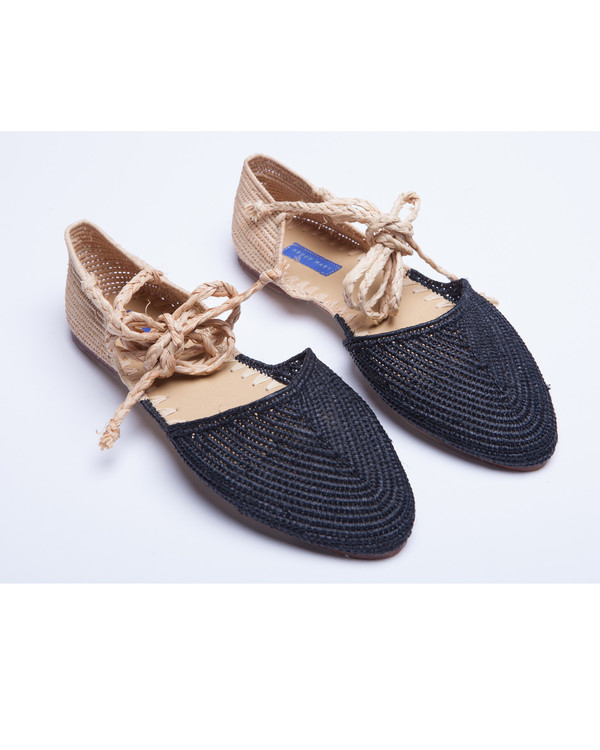 Proud Mary Raffia Bicolore Flat Espadrille Proud Mary Raffia Bicolore Flat Espadrille