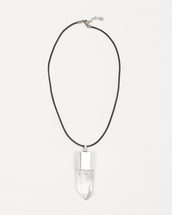 Casa del Mano Silver Crystal Point Quartz Necklace Casa del Mano Silver Crystal Point Quartz Necklace