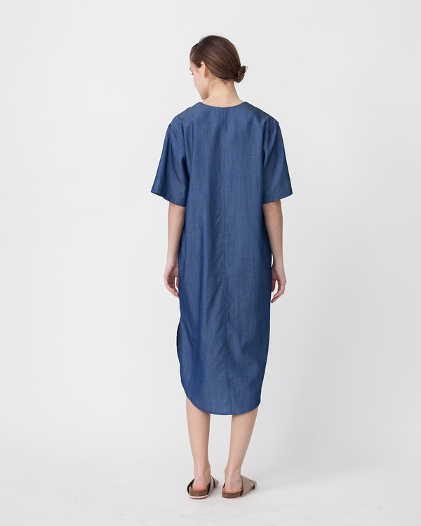 Achro Tencil Denim Dress in Dark Blue Achro Tencil Denim Dress in Dark Blue