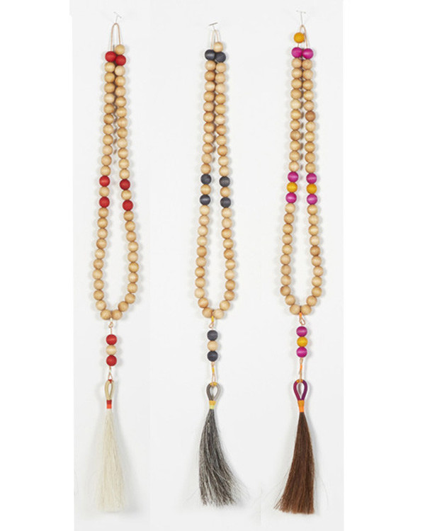 Fredericks & Mae Worry Beads in Brown, Yellow & Pink Fredericks & Mae Worry Beads in Brown, Yellow & Pink