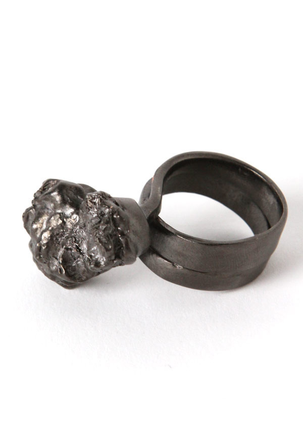 Nugget Wrap Ring in Matte Gunmetal Nugget Wrap Ring in Matte Gunmetal