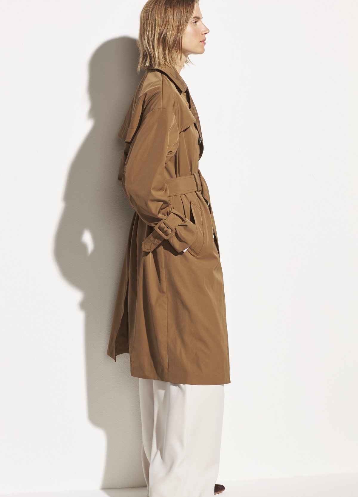 Vince Belted Trench Coat - Tapenade 