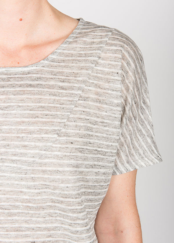 Objects Without Meaning - Basia Tee in Platinum Stripe Objects Without Meaning - Basia Tee in Platinum Stripe