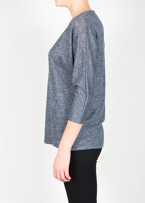 Objects Without Meaning - Edie 3/4 Tee in Deepest Blue Objects Without Meaning - Edie 3/4 Tee in Deepest Blue