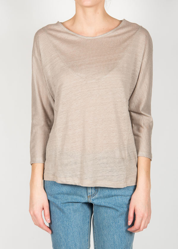 Objects Without Meaning - Edie 3/4 Tee in Warm Grey Objects Without Meaning - Edie 3/4 Tee in Warm Grey