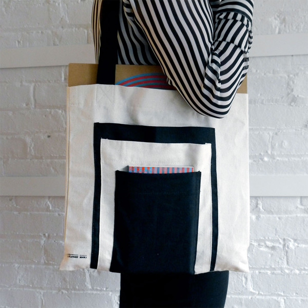 Slow and Steady Wins the Race Inventory Books Bag in Canvas, Black, Blue Slow and Steady Wins the Race Inventory Books Bag in Canvas, Black, Blue