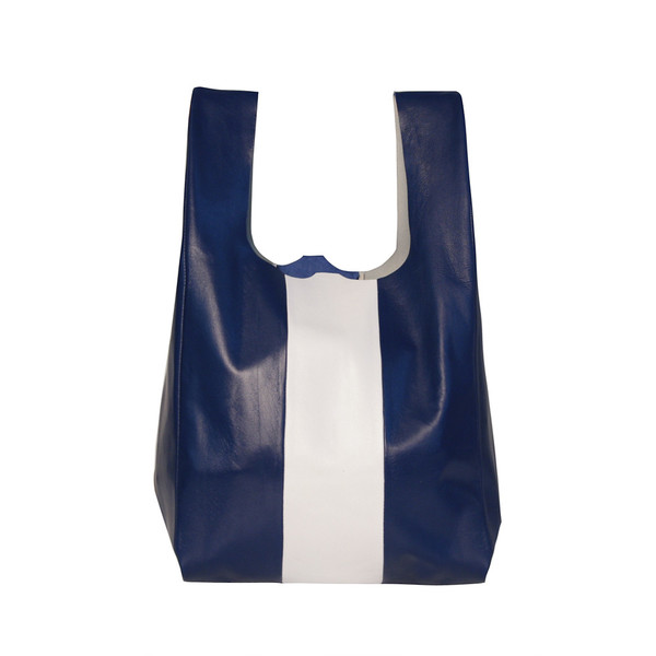 Vertical Bodega in Blue and White Vertical Bodega in Blue and White