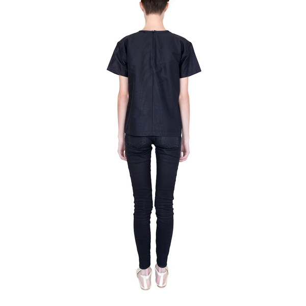 Slow and Steady Wins the Race White T-Shirt in Black Moire Slow and Steady Wins the Race White T-Shirt in Black Moire