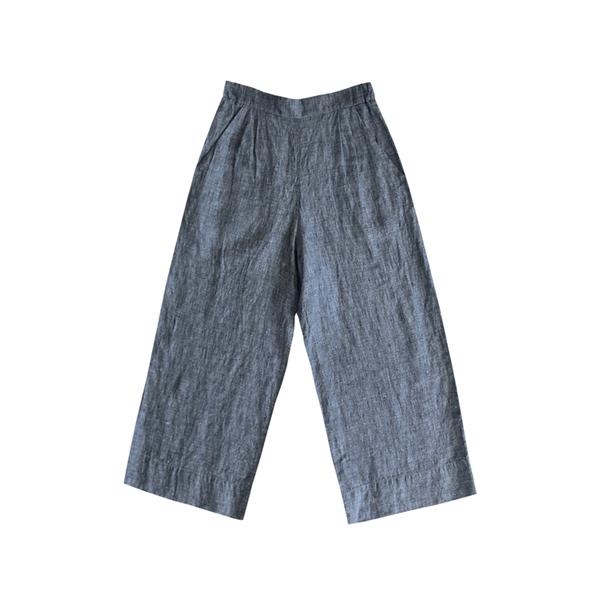 Ali Golden Linen Wide-Leg Pant - Grey Ali Golden Linen Wide-Leg Pant - Grey