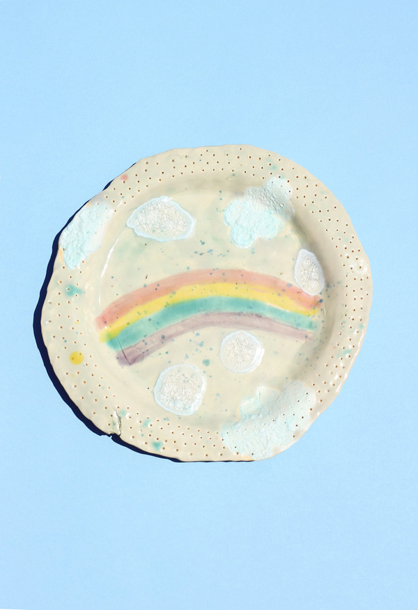 Minhs Little Pot Shop of Curiosities RAINBOW PLATE Minhs Little Pot Shop of Curiosities RAINBOW PLATE