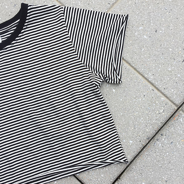 Rue Stiic - B&W Striped Cropped Tee Rue Stiic - B&W Striped Cropped Tee