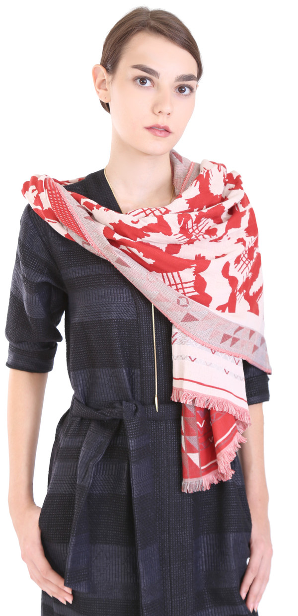Hoss Intropia Paprika Pattern Scarf Hoss Intropia Paprika Pattern Scarf