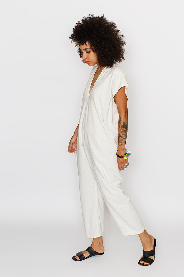 Miranda Bennett Everyday Jumpsuit, Silk Noil in Natural Miranda Bennett Everyday Jumpsuit, Silk Noil in Natural