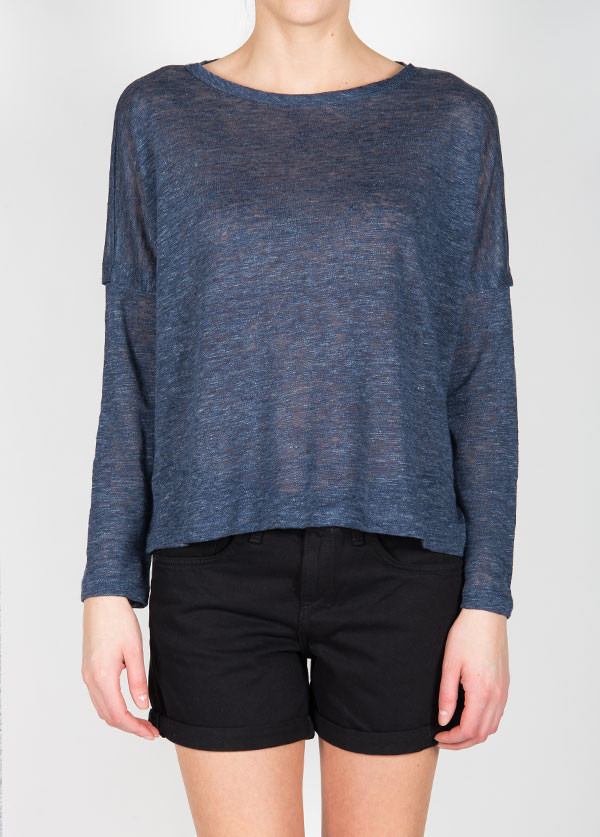 Rag & Bone - Deal Long Sleeve Tee in Indigo Rag & Bone - Deal Long Sleeve Tee in Indigo