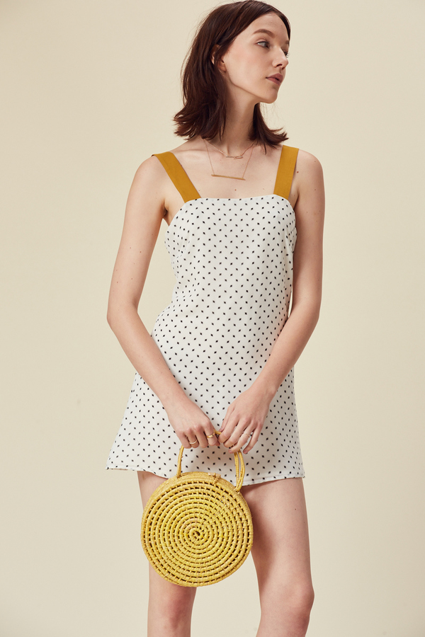 Stil. Colorblock Mini Dress in White Stil. Colorblock Mini Dress in White