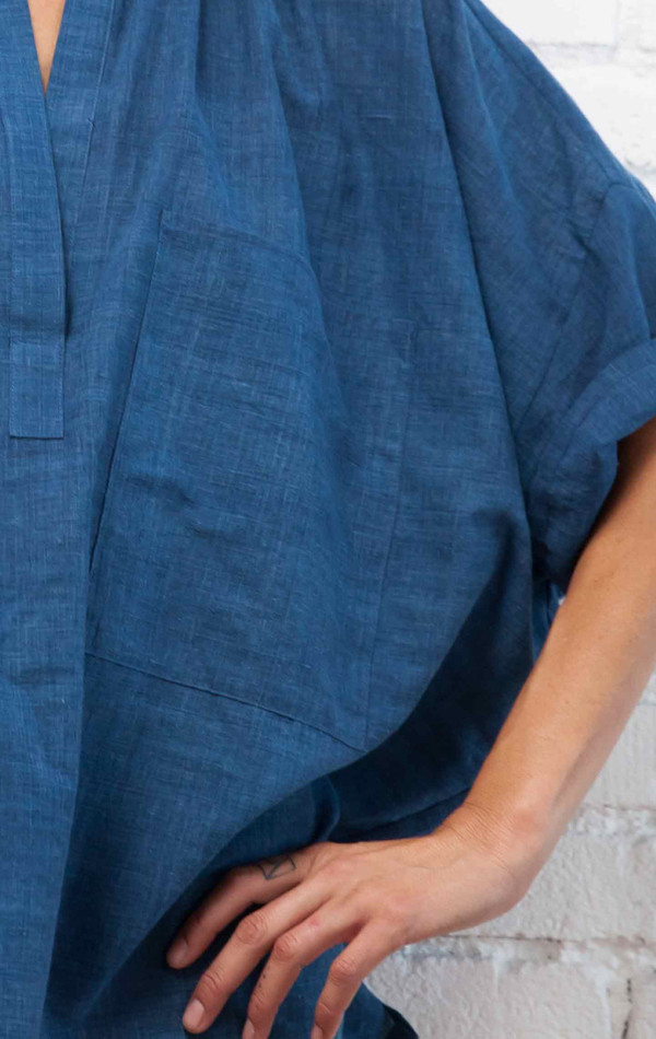 Two New York Indigo Two Pocket Shirt Two New York Indigo Two Pocket Shirt