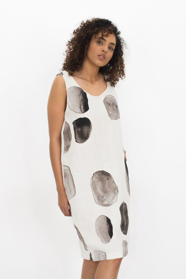 Evens Buttonback Dress in Moonrock Evens Buttonback Dress in Moonrock