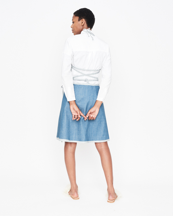 William Okpo Reemy Distressed Wrapped Skirt William Okpo Reemy Distressed Wrapped Skirt
