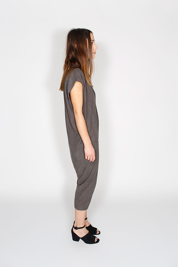Miranda Bennett Everyday Jumpsuit, Silk Noil in Coal Miranda Bennett Everyday Jumpsuit, Silk Noil in Coal