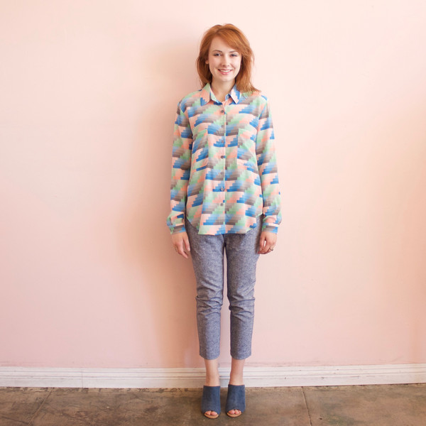 Dusen Dusen collared buttondown - gradient stripe Dusen Dusen collared buttondown - gradient stripe