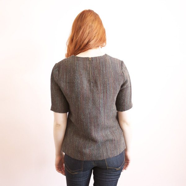 Carrie Parry Contrast Yoke Top Carrie Parry Contrast Yoke Top