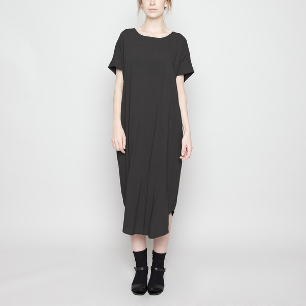 7115 by Szeki Cap Sleeve Reversible Maxi- Black FW16 7115 by Szeki Cap Sleeve Reversible Maxi- Black FW16