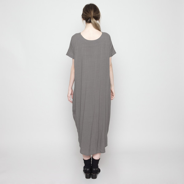 7115 by Szeki Cap Sleeve Reversible Maxi- Gray FW16 7115 by Szeki Cap Sleeve Reversible Maxi- Gray FW16