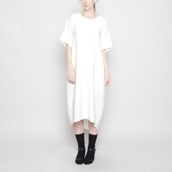 7115 by Szeki Relaxed Boat-Neck Midi Off-White FW16 7115 by Szeki Relaxed Boat-Neck Midi Off-White FW16