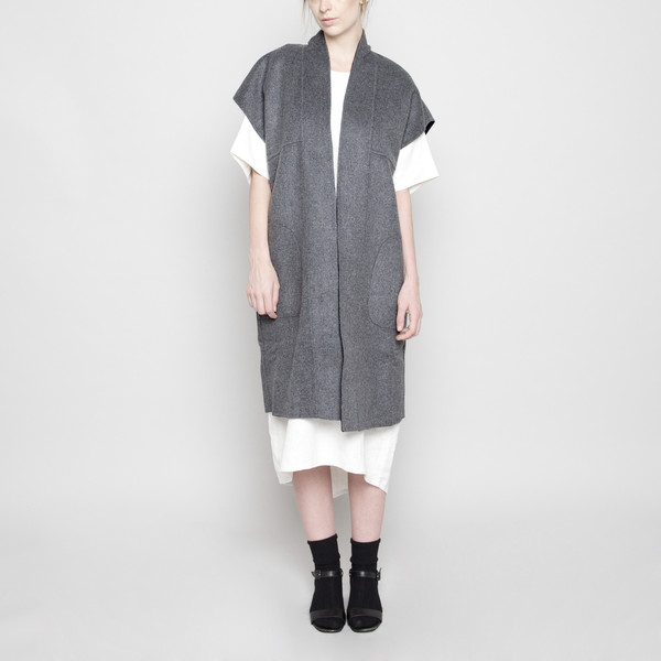 7115 by Szeki Reversible Kimono Vest FW16 7115 by Szeki Reversible Kimono Vest FW16