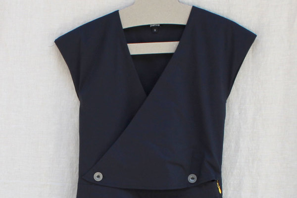 Unknown Atacama Jumpsuit in Blue Black Poplin Unknown Atacama Jumpsuit in Blue Black Poplin