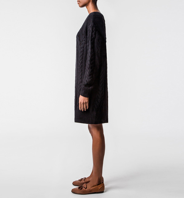 Ryan Roche Fisherman Sweater Black Ryan Roche Fisherman Sweater Black