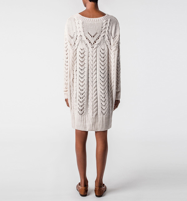 Ryan Roche Fisherman Sweater Champagne Ryan Roche Fisherman Sweater Champagne