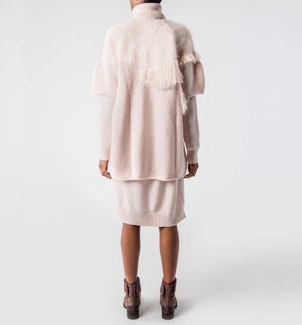 Ryan Roche Fringe Cardigan Avocado Pink Ryan Roche Fringe Cardigan Avocado Pink