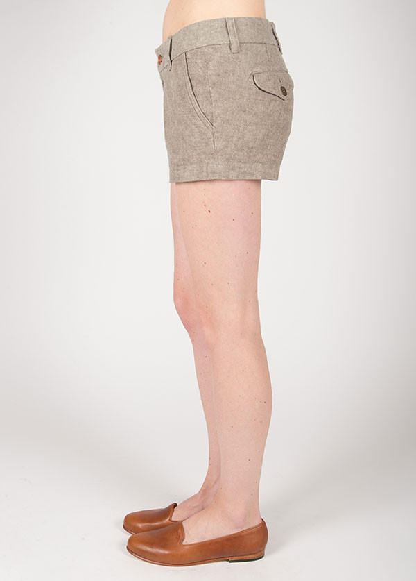 The West is Dead - Chino Short in Tan Chambray The West is Dead - Chino Short in Tan Chambray