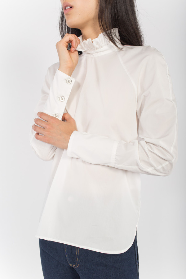Suzanne Rae Ruffle Neck Raglan Top Suzanne Rae Ruffle Neck Raglan Top