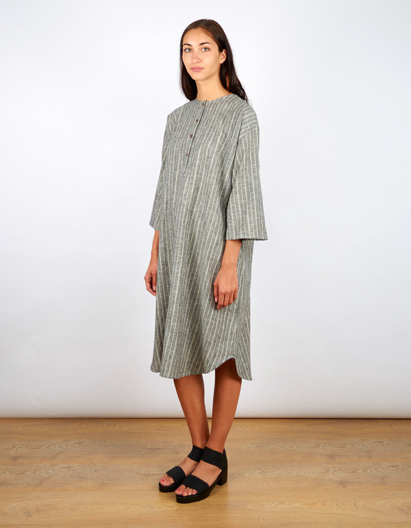 Sunja Link Lounge Tunic Black with Natural Stripe Sunja Link Lounge Tunic Black with Natural Stripe