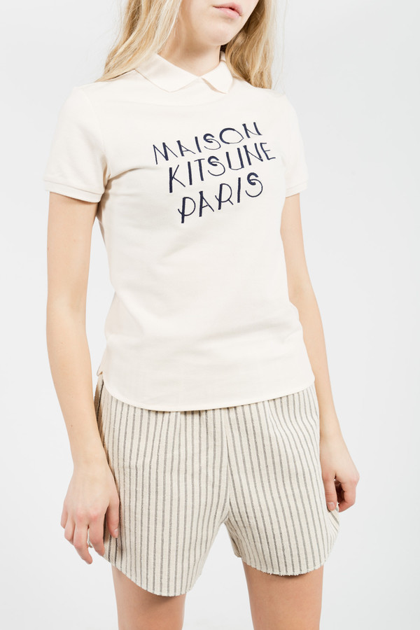 Maison Kitsune Embroidered Polo Maison Kitsune Embroidered Polo