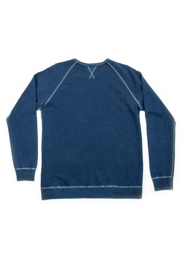 The West is Dead - Mens Crew Neck Sweatshirt in Dark Indigo The West is Dead - Mens Crew Neck Sweatshirt in Dark Indigo