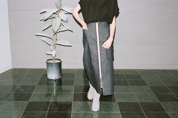 Alexa Stark denim envelope skirt Alexa Stark denim envelope skirt