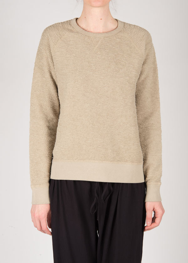 The West is Dead - Reversible Crew Neck Sweatshirt in Brindle Grey The West is Dead - Reversible Crew Neck Sweatshirt in Brindle Grey