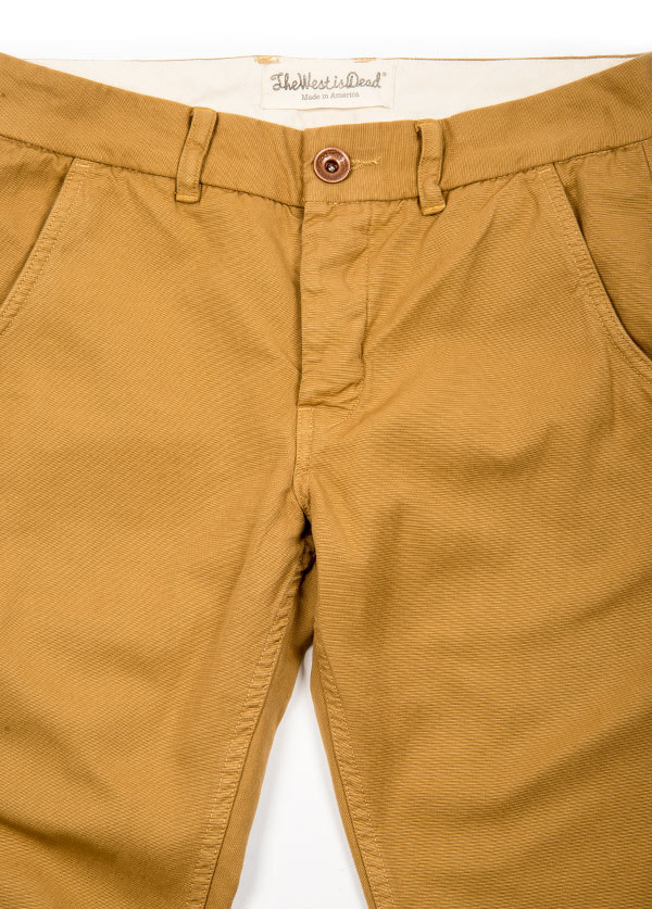 The West is Dead - Slim Chino Pant in Gold Dust The West is Dead - Slim Chino Pant in Gold Dust
